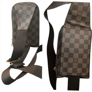 Louis Vuitton Damier Ebene Crossbody body Bag Sling waist Bag